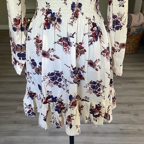 Floral Long Sleeve Dress A Line Size Small - Picture 8 of 11
